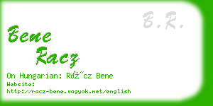 bene racz business card